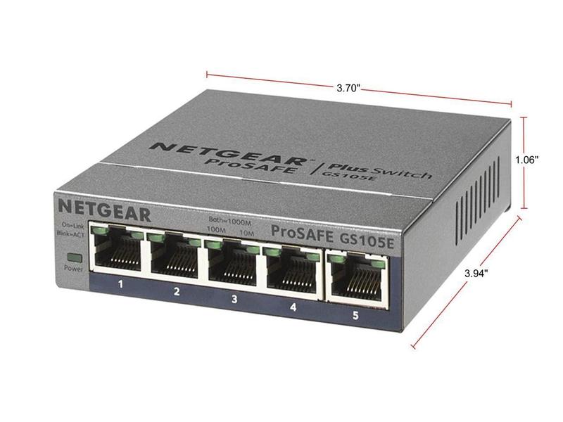 ★NETGEAR GS105Ev2 5ポート GbE スイッチングハブ4台セット Switch Gigabit Ethernet NETGEAR GS105Ev2 - 5 Portas - Switch